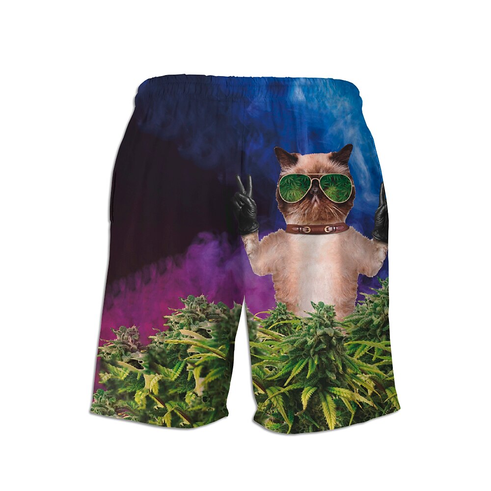 Homens Calção Justo de Natação Shorts de Natação Secagem Rápida Leve Bermuda de Surf Calças Com bolsos Com Cordão Natação Surfe Praia Esportes Aquáticos Animais Verão de 2025 por $23.99 –P5