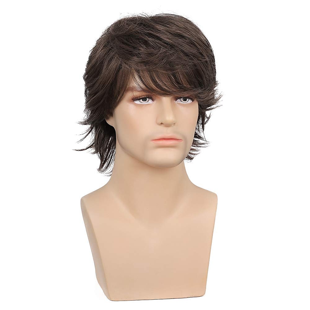 Mens Blonde Wig Short Fluffy Layered Blonde Wig Natural Synthetic Halloween Cosplay Hair Wig for Male Guy 2026 - $25.99 –P10