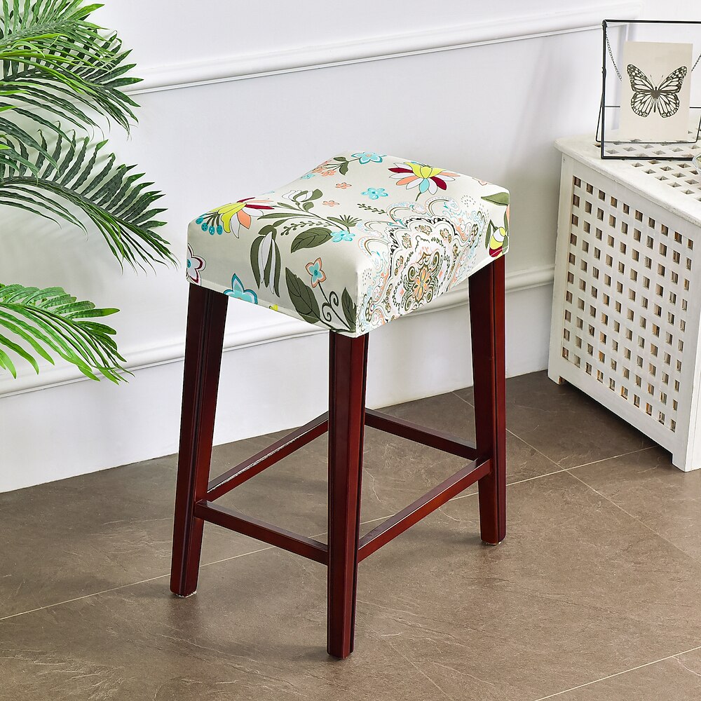 Fitted Saddle Stool Seat Cushion Rectangular Cover Kitchen -    Upholstered bar stools, Saddle seat bar stool, Bar stool cushions