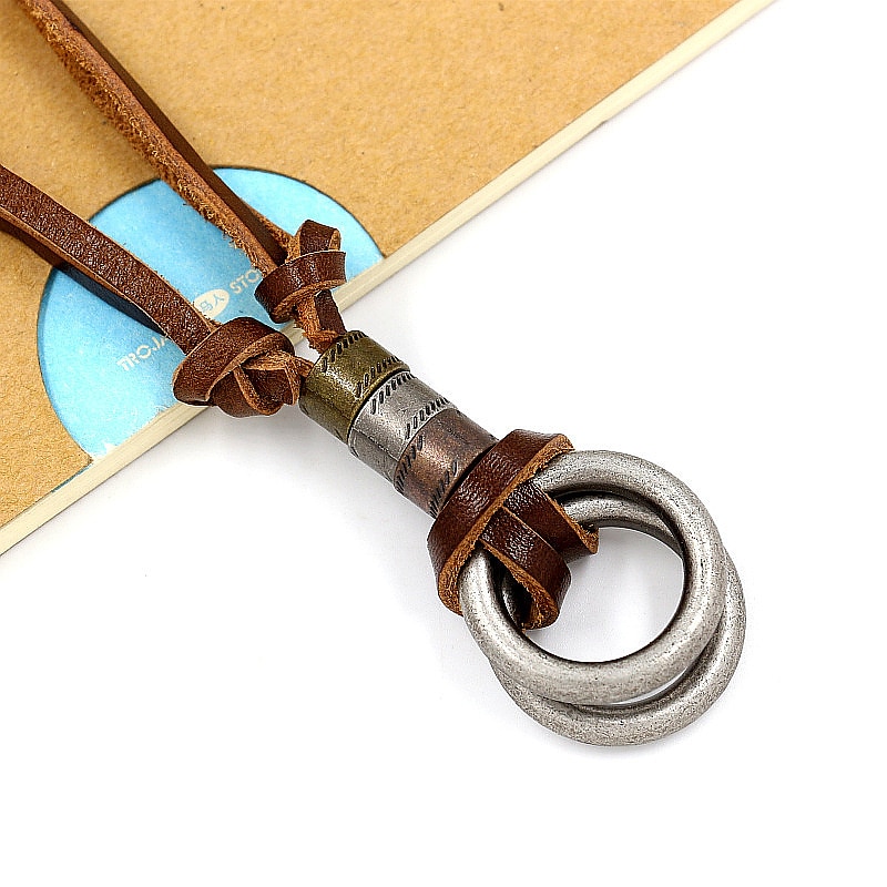 1pç Colares com Pendentes Colar For Homens Mulheres Rua Presente Praia Couro PU Liga Retro Graduação Tecer de 2025 por $9.49 –P1