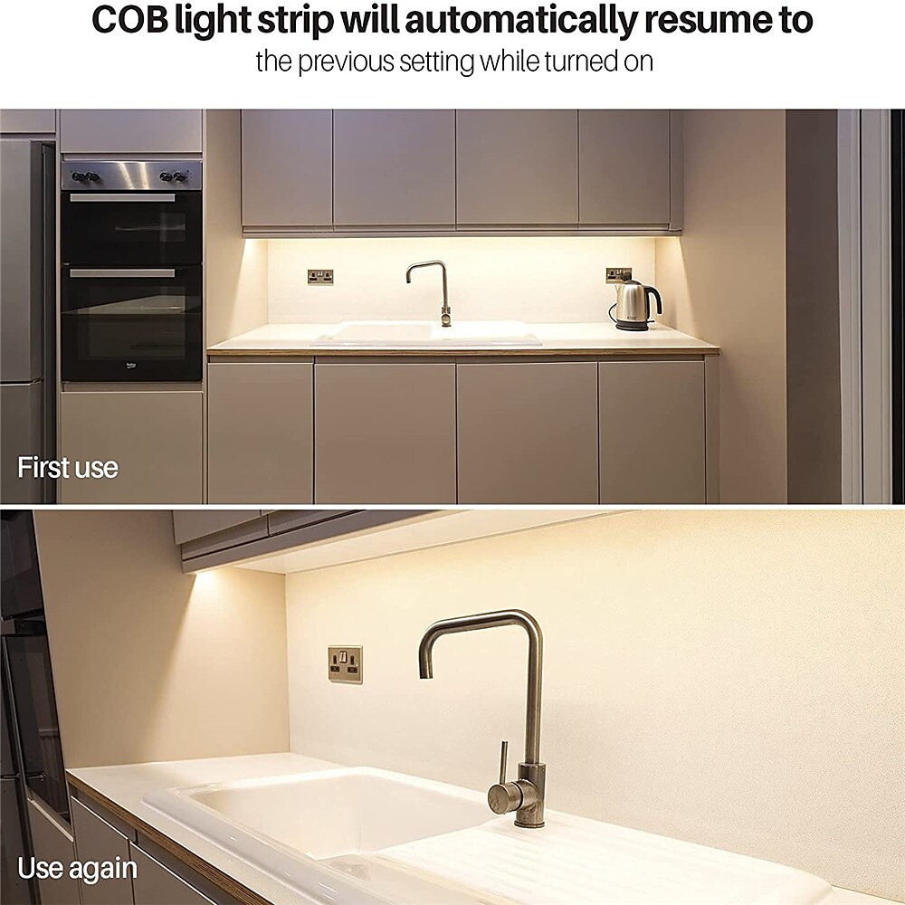 COB Flexible LED Strip Light High Density 5m 16.4FT Warm Cold White CRI 90+ 8mm Width Dimmable LED Ribbon for Bedroom Kitchen Home Indoor Decoration DC12V 2025 - $38.99 –P4