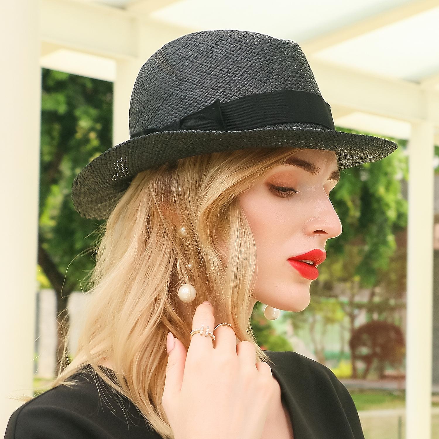 Elegant Beach Straw Hats with Pure Color / Satin Bowknot 1PC Party / Evening / Casual / Melbourne Cup Headpiece 2025 - $14.99 –P6