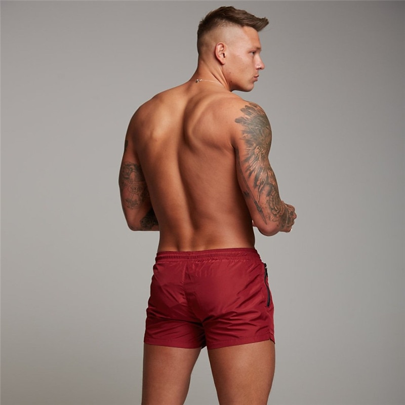 Homens calções atléticos Shorts de 3 polegadas Calções de treino Short curto Shorts de Corrida com forro de malha Bolso Com Zíper Design de cordão elástico Côr Sólida Respirável Secagem Rápida Curto de 2025 por $12.99 –P8