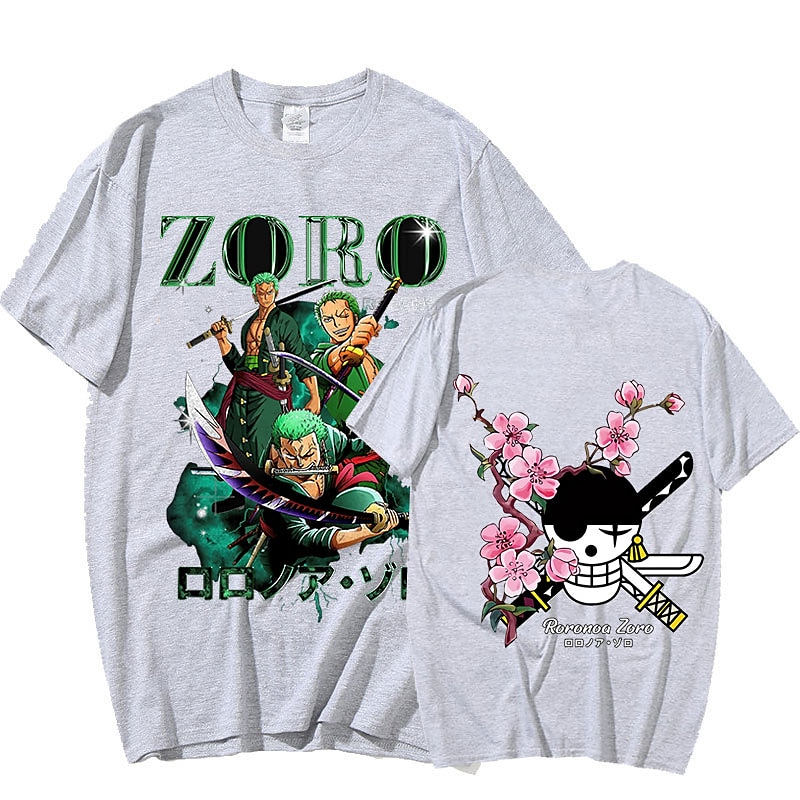 One Piece Roronoa Zoro T-shirt Anime Cartoon Anime Harajuku Graphic Kawaii For Couple's Men's Women's Adults' Back To School Hot Stamping 2025 - $20.99 –P2