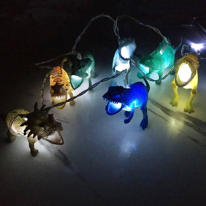 luce stringa principale 5m 20 led luci stringa alimentate a energia solare dinosauro giurassico luci animali bianco caldo rgb bianco natale festa creativa di capodanno decorativo 1 set del 2025 a $31.99 –P6