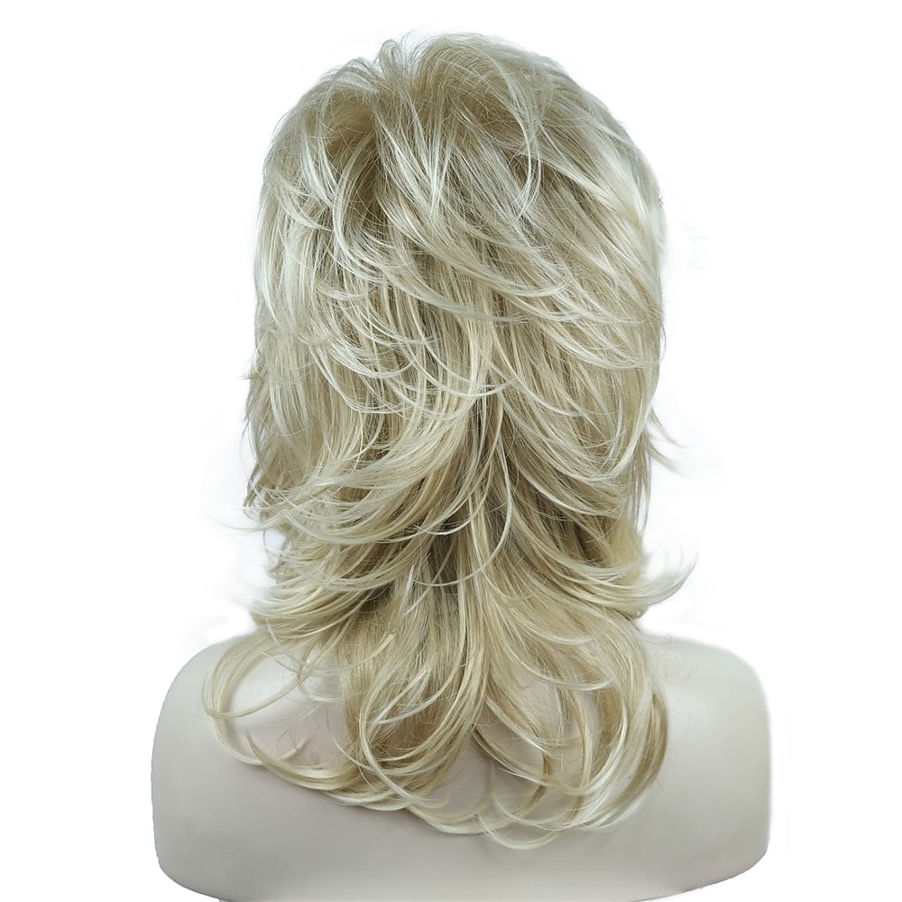 shaggy couches perruque longueur d'épaule femmes perruque avec une frange de cheveux perruque de cheveux synthétiques de qualité supérieure pour les femmes de 2025 ? $28.99 –P6