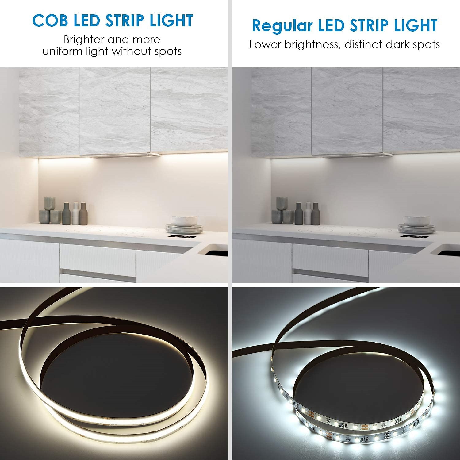 2~5m COB LED Strip Ligh 640/960/1600 LEDs 10mm Warm White Red Blue Yellow 12V for Under Cabinet Vanity Mirror Bedroom Kitchen 2025 - $33.99 –P5
