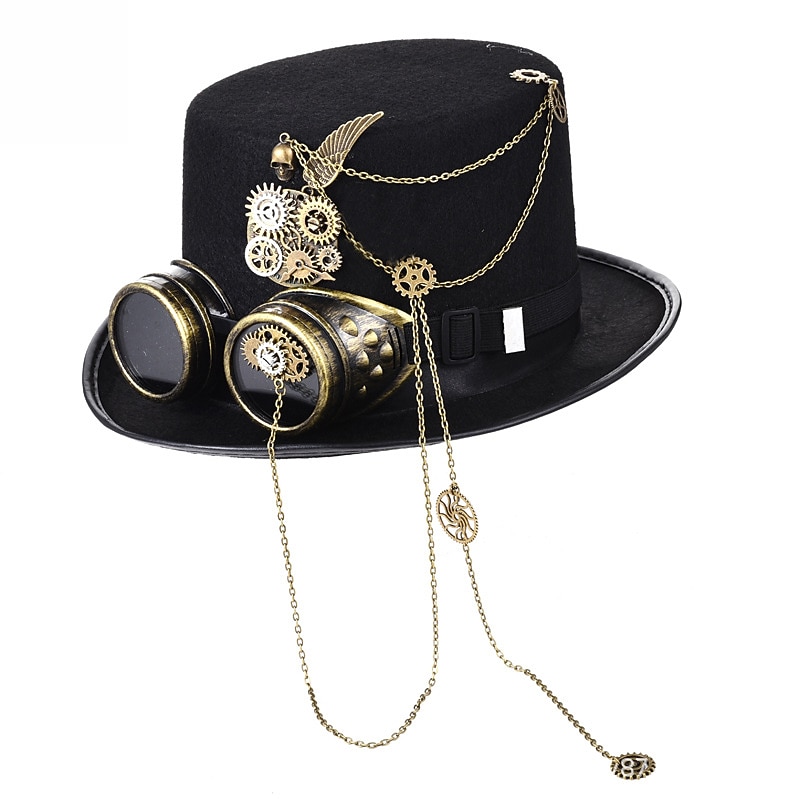 Retro Vintage Punk e gótico Steampunk Chapéus Baile de Máscara Drogador da praga Fantasia Homens Mulheres Baile de Máscaras Festa Adulto Chapéu de 2026 por $56.99 –P1