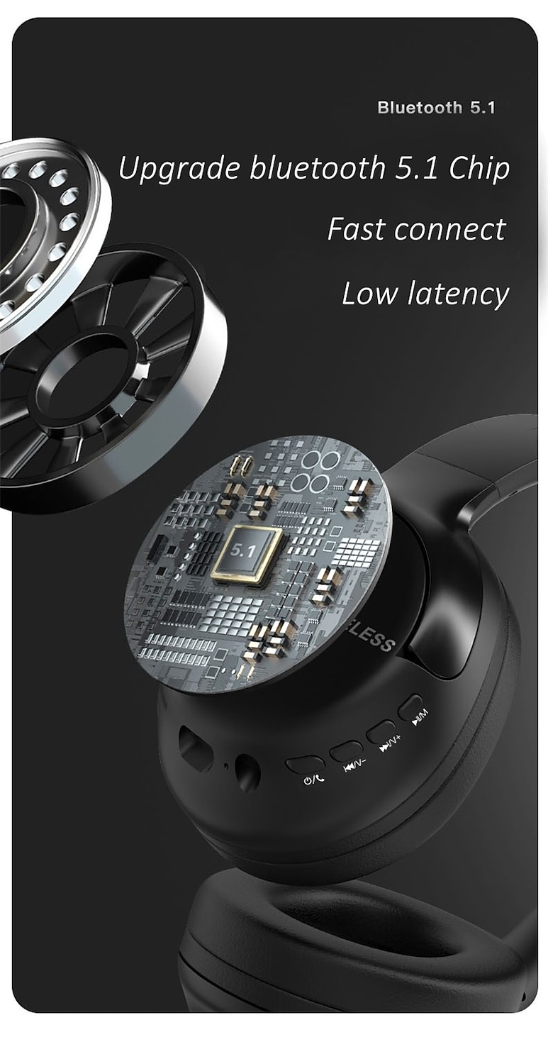 L700 Over-ear Headphone Over Ear Bluetooth 5.1 Noise cancellation Stereo Surround sound for Apple Samsung Huawei Xiaomi MI  Everyday Use Mobile Phone 2025 - $23.99 –P3