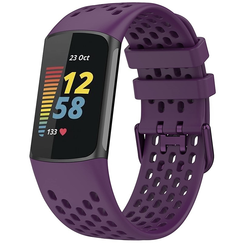 Correa de Smartwatch Compatible con Fitbit Charge 5 Silicona suave Reloj inteligente Correa Impermeable Ajustable Transpirable Correa Deportiva Reemplazo Pulsera 2025 - $11.99 –P15