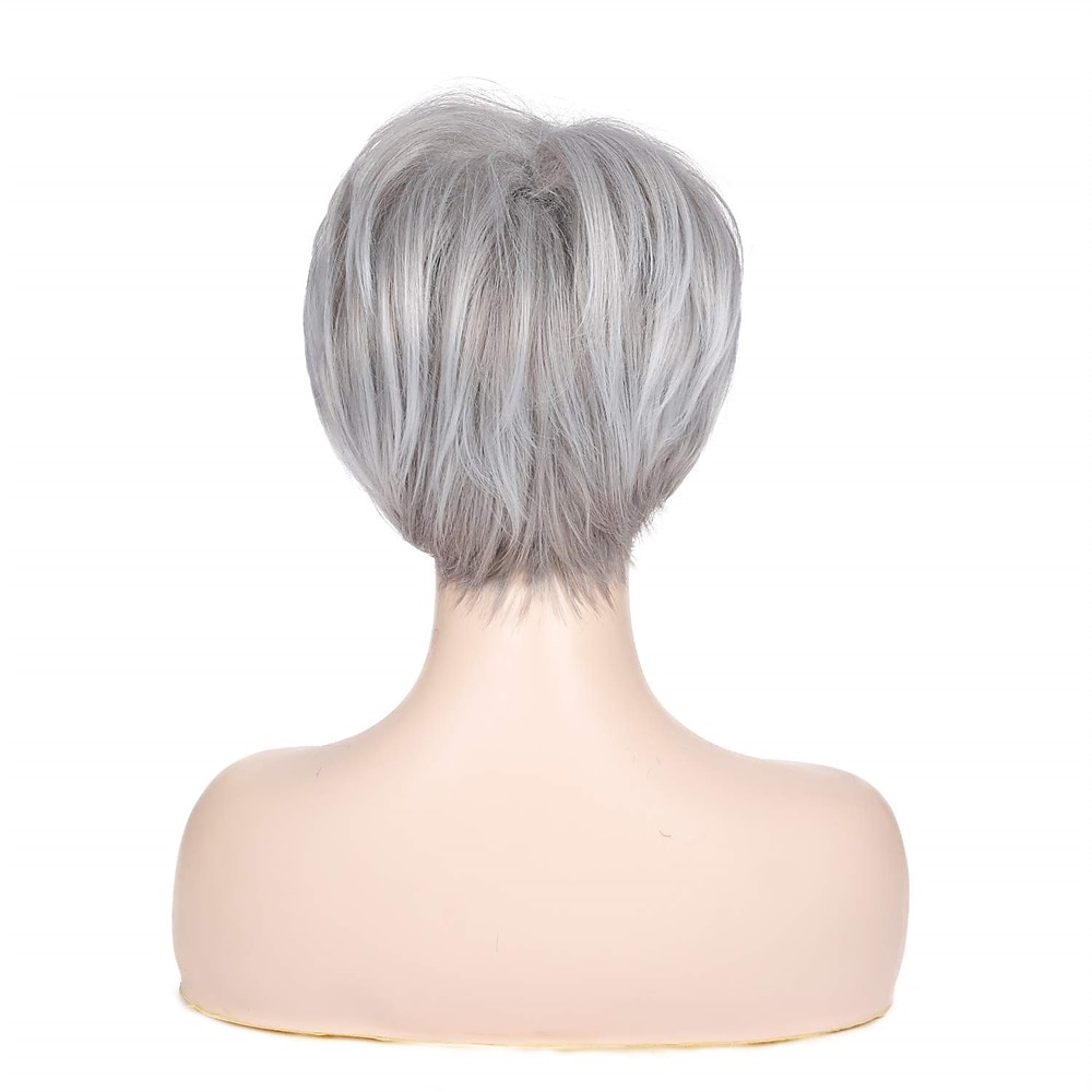 parrucche bianche crema corte per parrucca da folletto cosplay da donna sintetica naturale del 2025 a $21.99 –P14