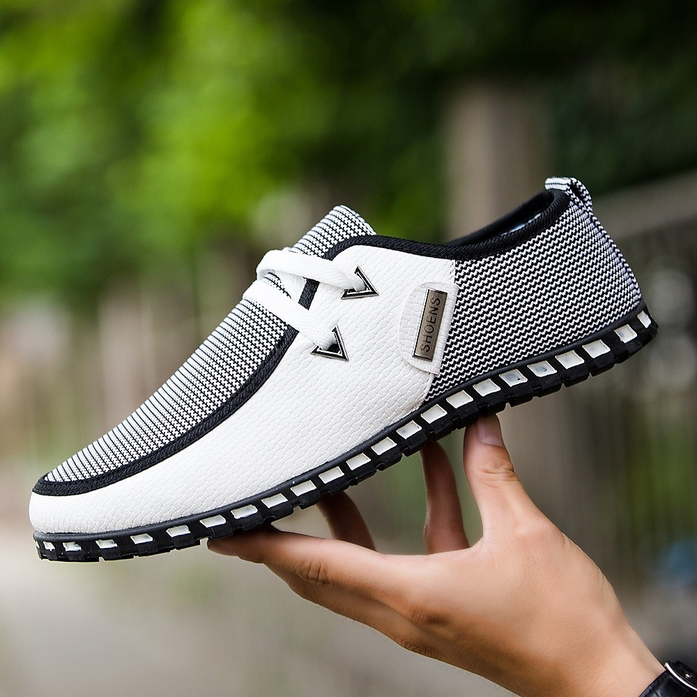 Mocasines casuales sin cordones para hombre: zapatos para caminar livianos de malla transpirable con suela cómoda, perfectos para exteriores y uso diario 2025 - $32.99 –P1