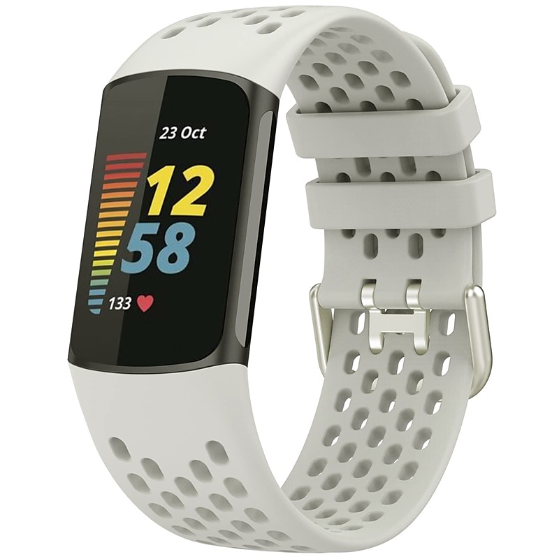 Correa de Smartwatch Compatible con Fitbit Charge 5 Silicona suave Reloj inteligente Correa Impermeable Ajustable Transpirable Correa Deportiva Reemplazo Pulsera 2025 - $11.99 –P13