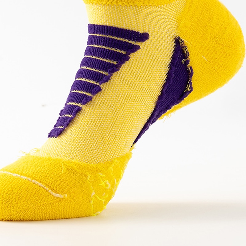 Herr Strumpor Cykelstrumpor Utomhusträning Cykel / Cykelsport Andningsfunktion Mjuk Svettavvisande 5 par Rand Polyester Nylon Violett Svart Vit En Storlek / Elastisk 2025 - $16.49 –P9