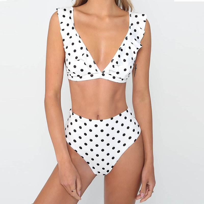 Tupfen Retro Vintage 1950er Bademode Badeanzug Tupfen Damen Maskerade Party / Abend Junggesellinnenabschiedsparty Erwachsene Oberteil Shorts 2025 - $24.99 –P2