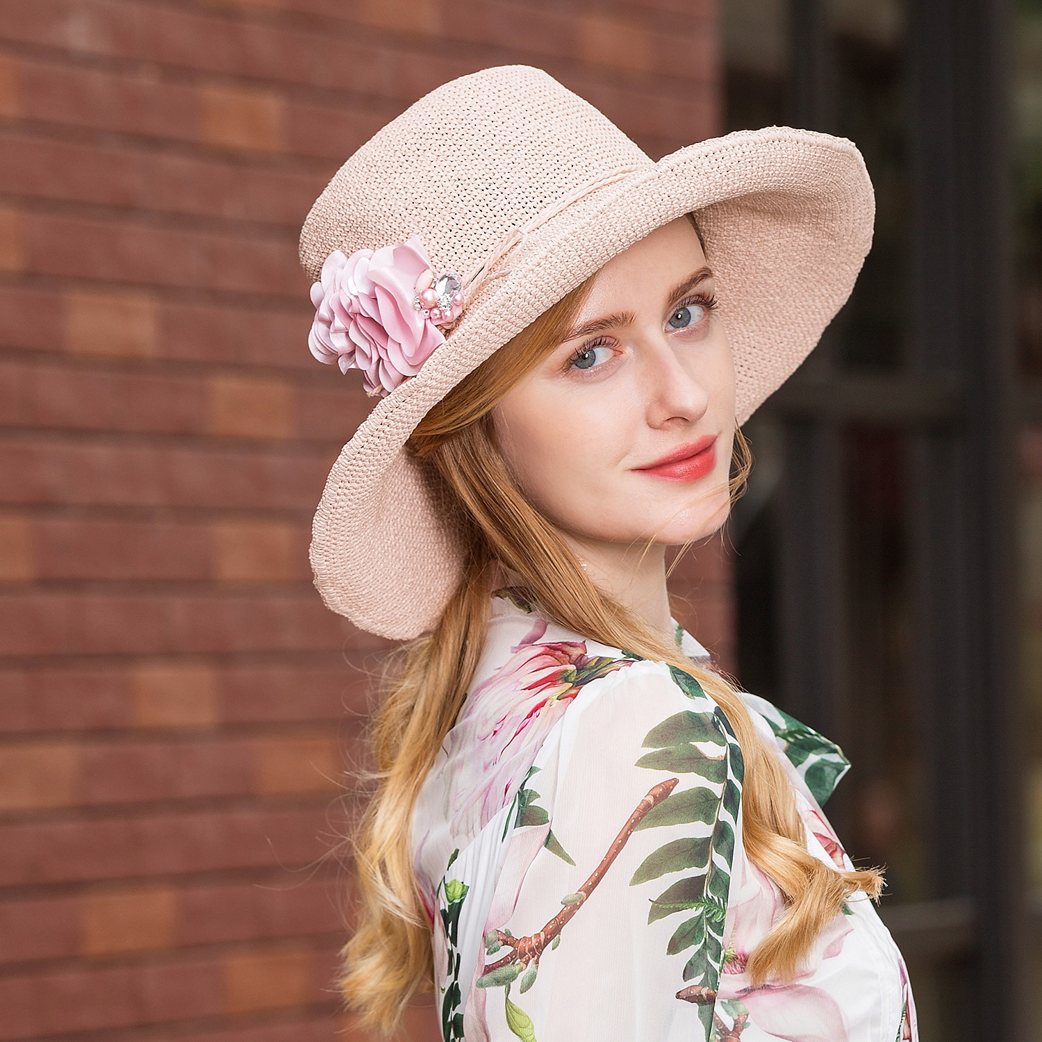 eleganti cappelli di paglia da spiaggia con fiocco in raso 1pc per feste / serate / copricapo casual del 2025 a $22.99 –P1