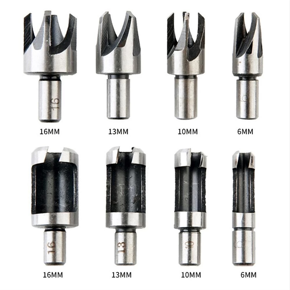 8pcs Round Shank 3/8(9.5mm) Carpentry Wood Plug Cutter Straight Tapered Claw Type Drill Bit Set 6mm 10mm 13mm 16mm Wood Drill 2025 - $16.99 –P1
