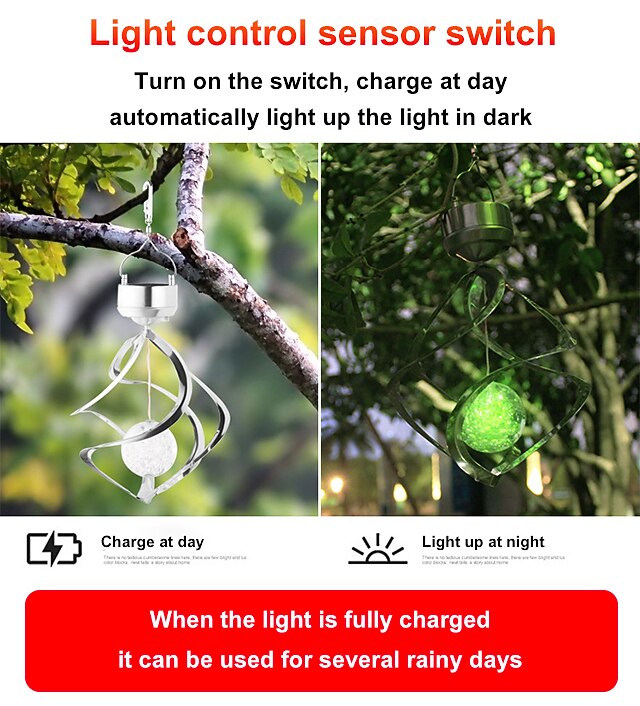 Solar Wind Chimes LED Outdoor Light 7-Color Changing Hanging Light Home Garden Decoration Outdoor Courtyard Hanging Wind Chimes Lights 2026 - $28.99 –P4