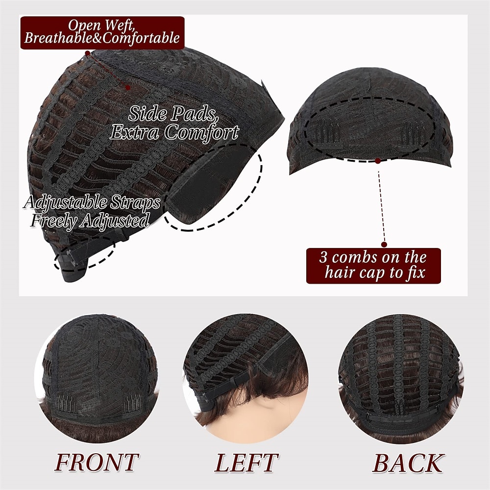 korte rechte blonde pruik voor mannen, hittebestendige pruik van synthetisch haar 2026 - $21.99 –P8