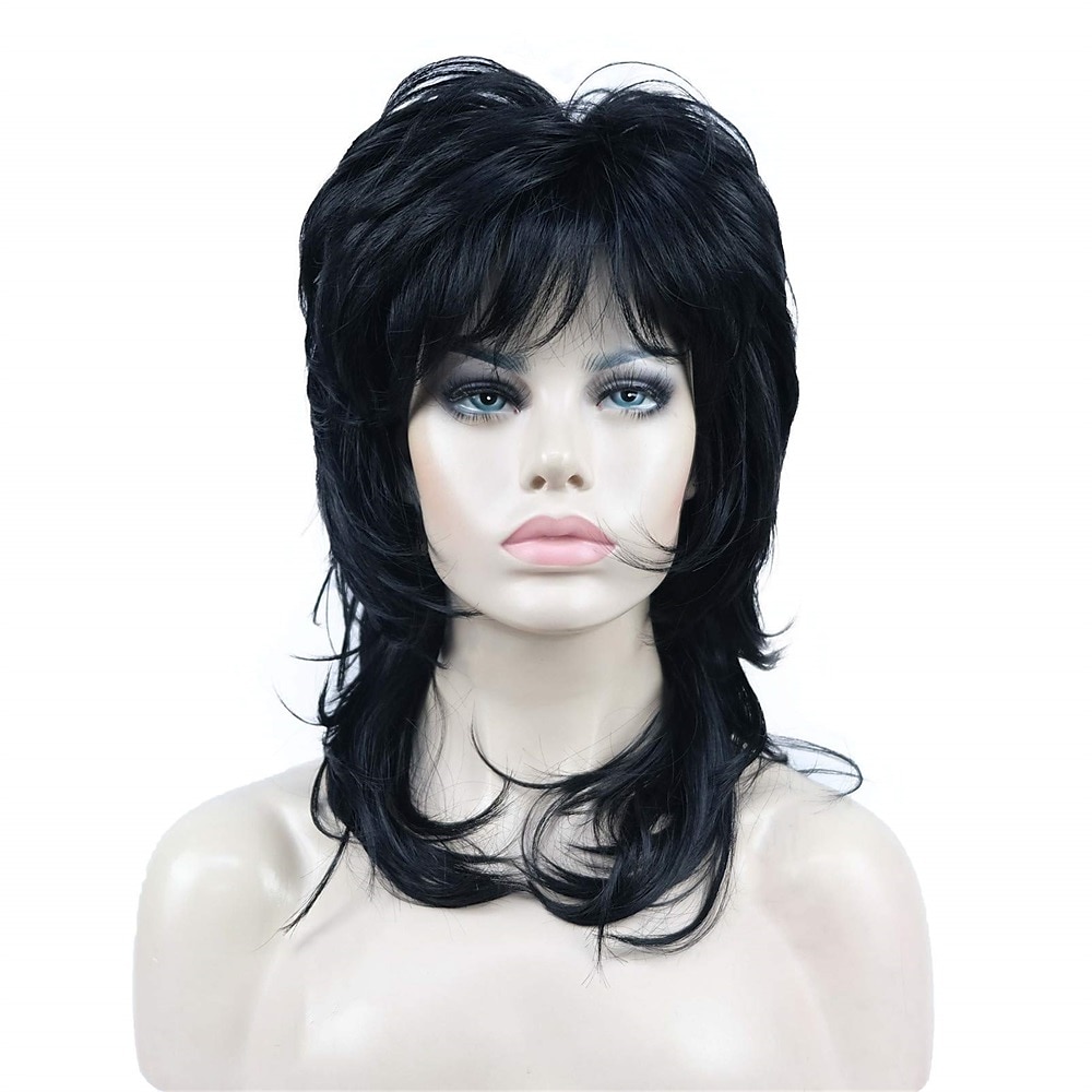 shaggy couches perruque longueur d'épaule femmes perruque avec une frange de cheveux perruque de cheveux synthétiques de qualité supérieure pour les femmes de 2025 ? $28.99 –P8