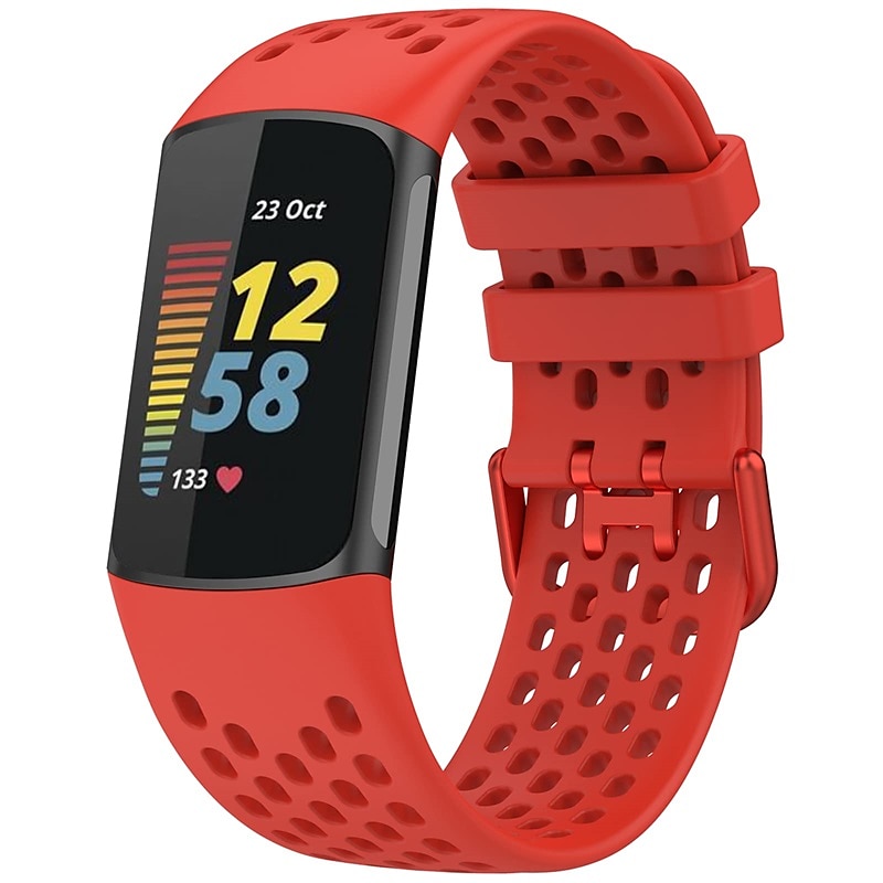 Correa de Smartwatch Compatible con Fitbit Charge 5 Silicona suave Reloj inteligente Correa Impermeable Ajustable Transpirable Correa Deportiva Reemplazo Pulsera 2025 - $11.99 –P1