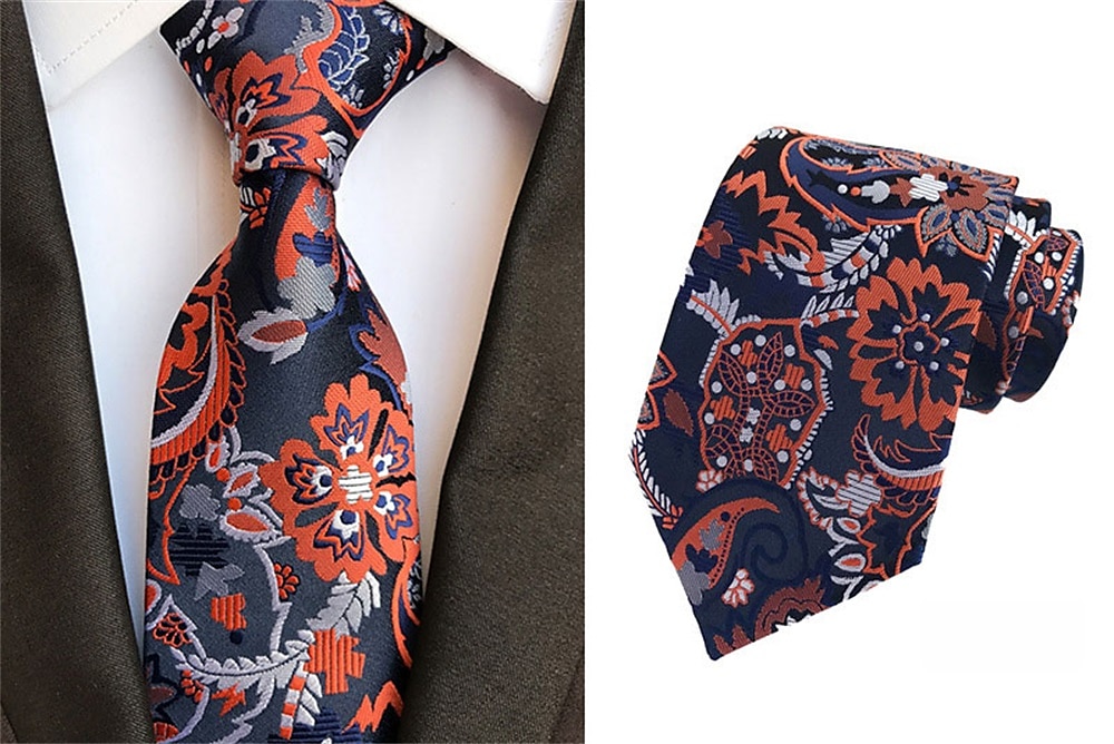 Homme Cravate Cravates Travail Mariage Gentleman Style formel Style moderne Classique Mode Jacquard Formel Entreprise robe ceremonie de 2025 ? $7.99 –P1