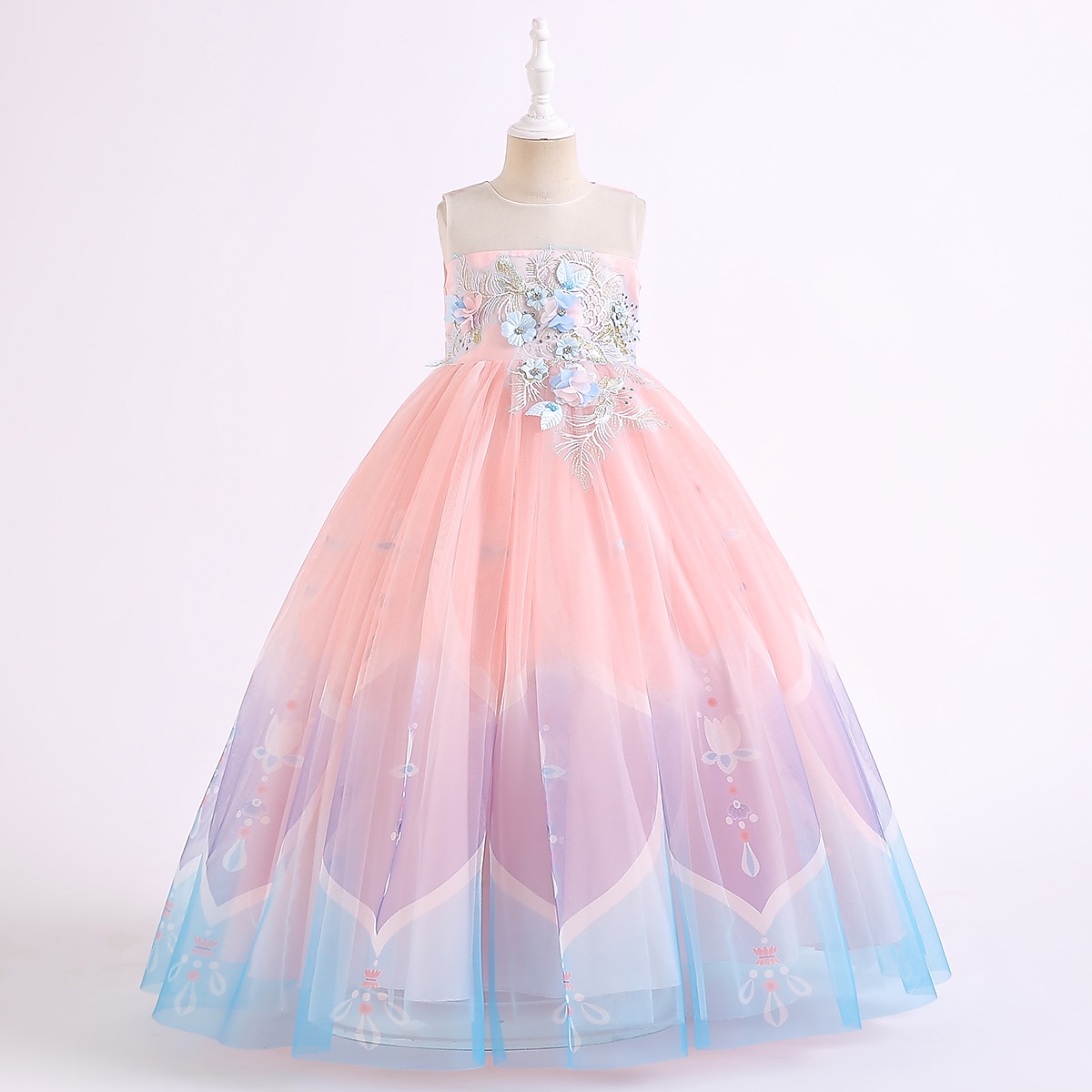 kinderkleidung Mädchen Blumenmädchen Kleid Kleid Party Kleid Blume Ärmellos Leistung Hochzeit Party Gitter Elegant Prinzessin Polyester Midi abendkleider Blumenmädchenkleid Sommer Frühling 3-10 Jahre 2025 - $41.99 –P2