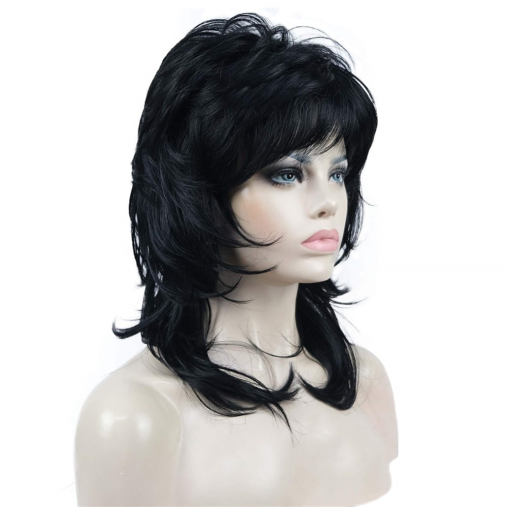 shaggy couches perruque longueur d'épaule femmes perruque avec une frange de cheveux perruque de cheveux synthétiques de qualité supérieure pour les femmes de 2025 ? $28.99 –P11