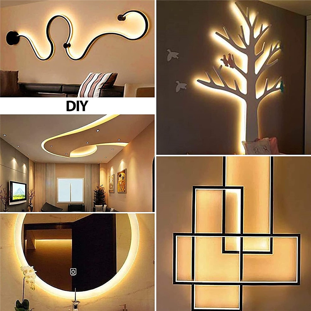 COB Flexible LED Strip Light High Density 5m 16.4FT Warm Cold White CRI 90+ 8mm Width Dimmable LED Ribbon for Bedroom Kitchen Home Indoor Decoration DC12V 2025 - $38.99 –P6