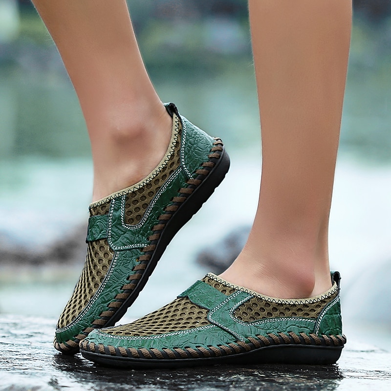 mocassini slip-on da uomo in rete traspirante – scarpe da guida casual leggere con suola antiscivolo per l'estate del 2026 a $34.99 –P14