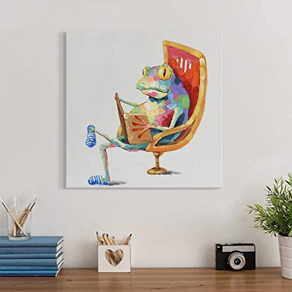 2026年 ハング塗装油絵 手描きの 方形 動物 近代の 内枠を含めます  コレクション – $131.99 –P1