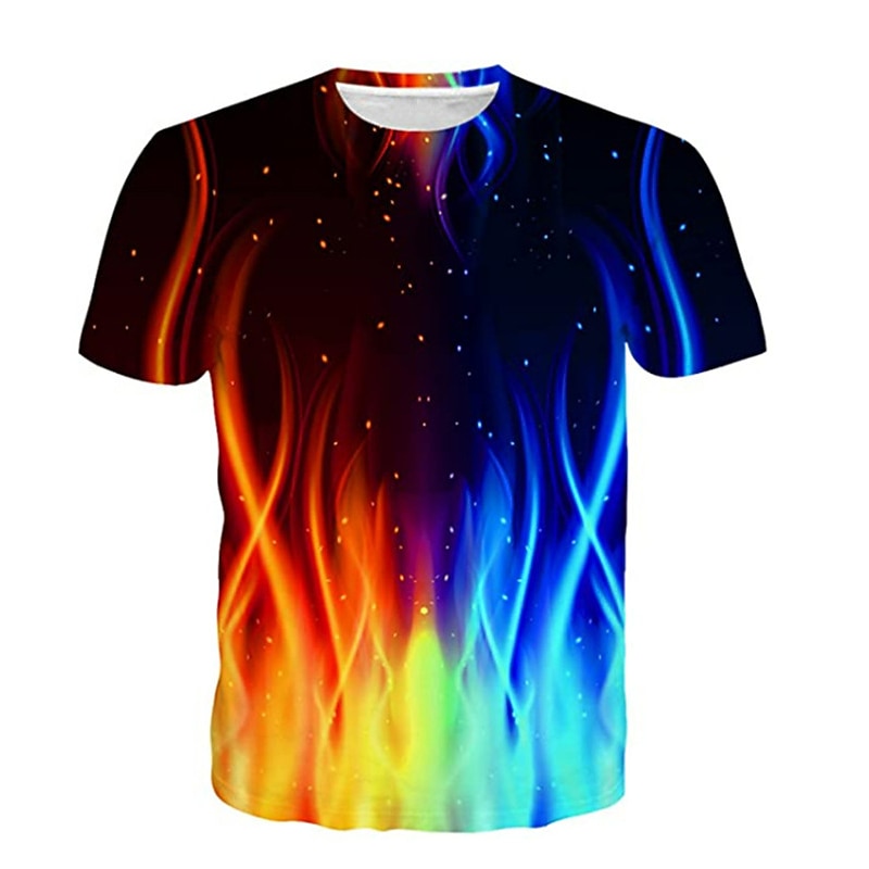 Pojkar 3D Lutning T-shirt Kortärmad 3D-tryck Sommar Vår Aktiv Sport Mode Barn 3-12 år Utomhus Dagligen Normal 2025 - $11.99 –P1