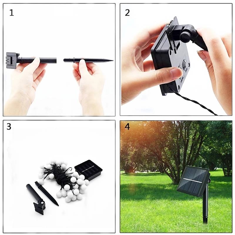 Outdoor Solar String Light Solar LED String Lights Matte Bulb Warm White Colorful White 8 Mode Outdoor Waterproof 7M 50LEDs Fairy Lights Christmas Wedding Holiday Decoration Lights Garden Light 2025 - $16.49 –P10