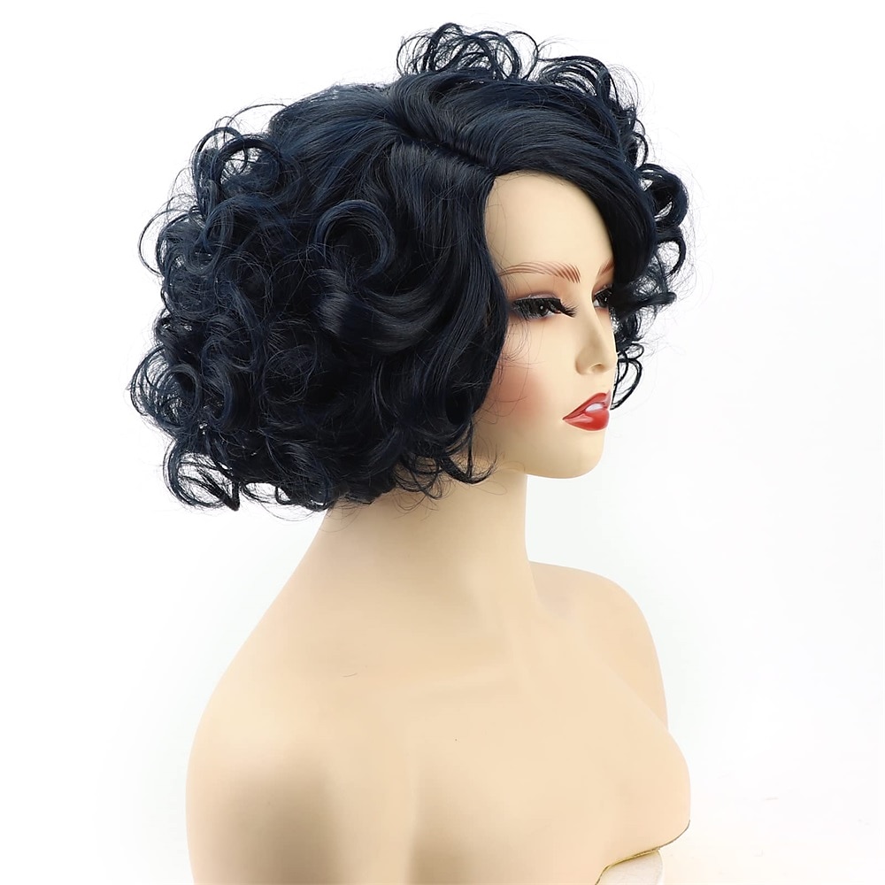 Kort Groen Groot Krullend Golvend Gelaagd Perücken voor Vrouwen Cosplay Feest Synthetisch Vezelhaar Perücken Halloween Perücken St.Patrick's Day Perücken 2025 - $28.99 –P17