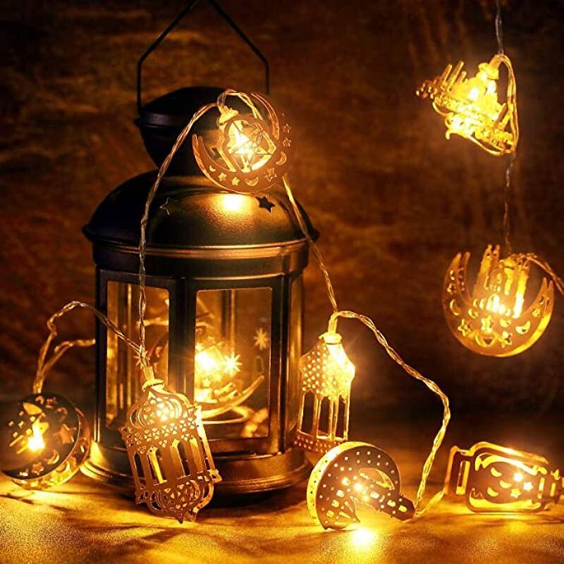 2/3m Islamic Eid Ramadan Light String Muslim Lantern Fairy Lights Party Supplie 