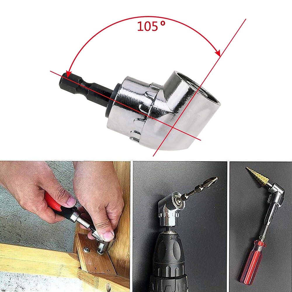 105 Degree Right Angle Drill Adapter Screwdriver Head Drill Shank Bit Steel Joint With Angle 1/4 Hex Bit Socket Screwdriver Bending Adapter 2026 - $11.99 –P6