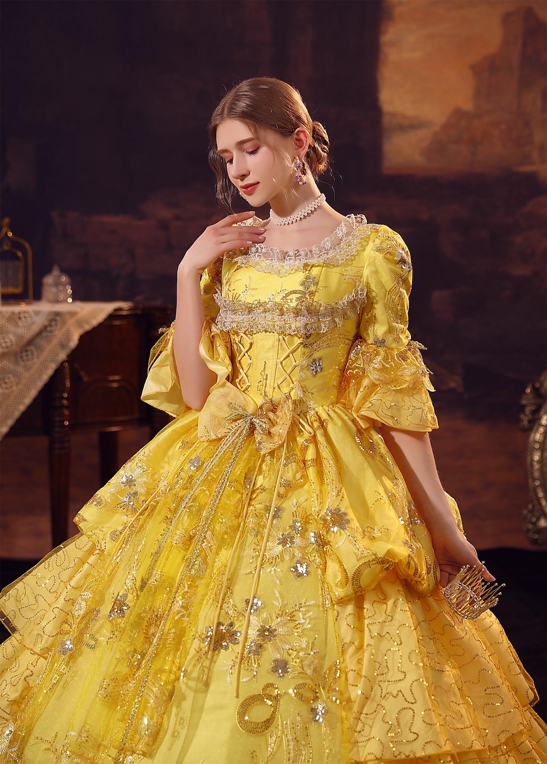 Da principessa Shakespeare Taglie forti Gotico Rococò Ispirato al vintage Medievale Vestiti Vestito da Serata Elegante Stile Carnevale di Venezia Per donna Costume Vintage ▾ Cosplay Feste Mascherata del 2026 a $251.59 –P3