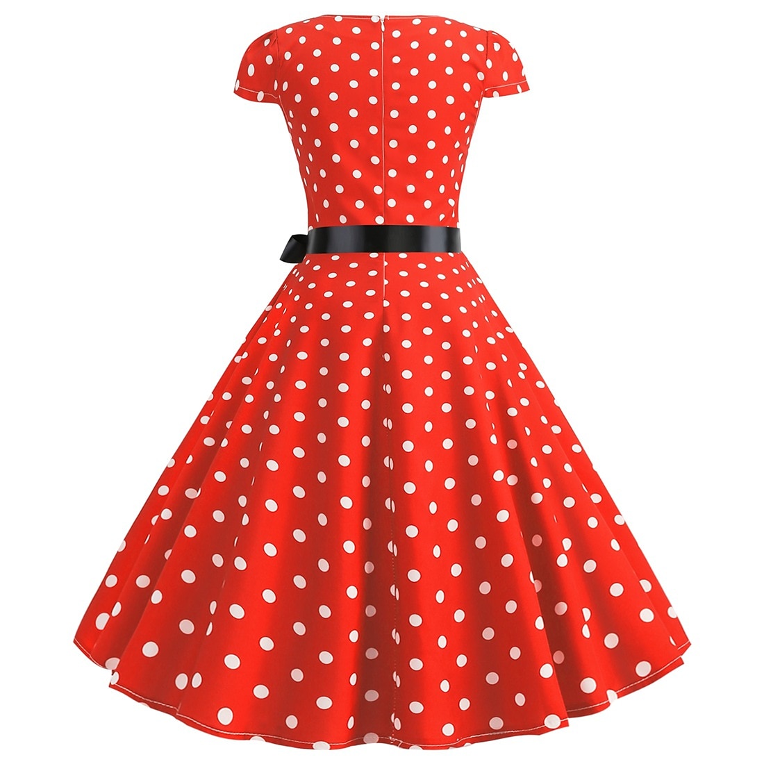 Vestido de Años 50 con Lunares Vestido Retro Vintage de los 1950 Disfraces de Grease Vestido de Vacaciones Vestido de Campana Disfraz de Cosplay para Mujeres Vestido Diario Casual Máscara 2026 - $26.99 –P13