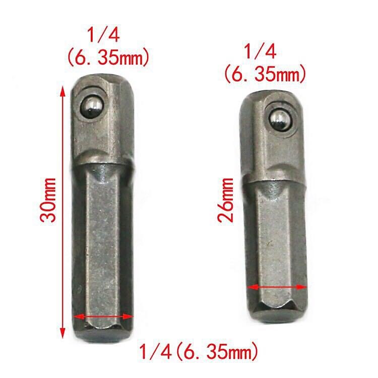 3 st/8 st 1/4 chroom vanadium staal socket adapter bits set hex schacht extension boor bar hex bit set power tools 2025 - $6.99 –P4
