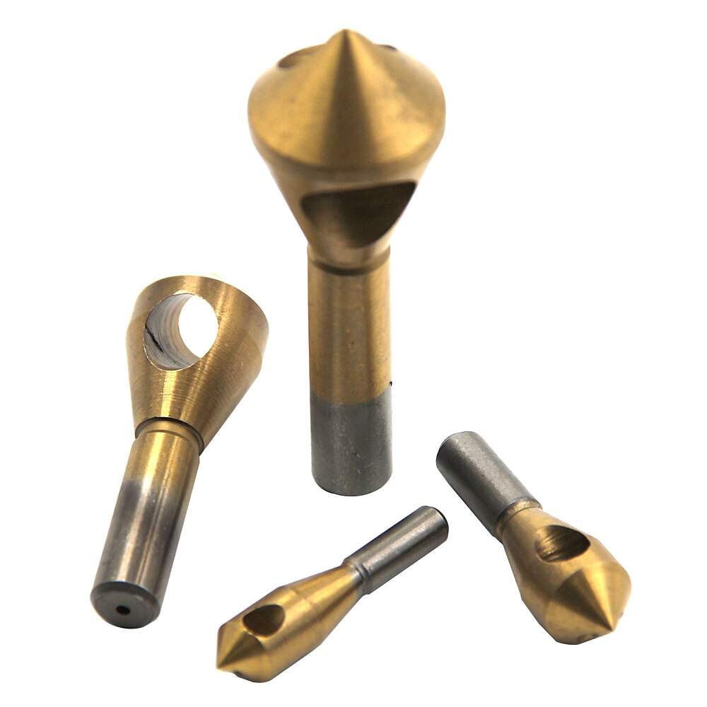 Set 4 bucăți 2-5-10 -15 -20 burghiu conic gaură conic tăietor din oțel cu cap înfundat burghiu de debavurat 2025 - $23.99 –P9