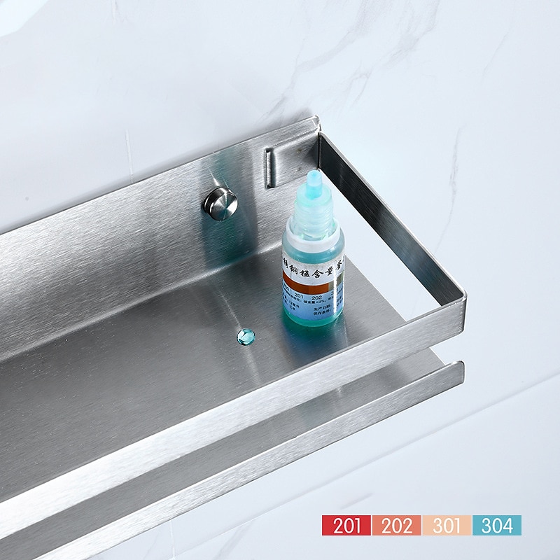 Caddie de douche salle de bains cuisine support de rangement tenture murale 304 support de rangement en acier inoxydable salle de bains cuisine fournitures support de rangement multifonctionnel de 2025 ? $31.99 –P7