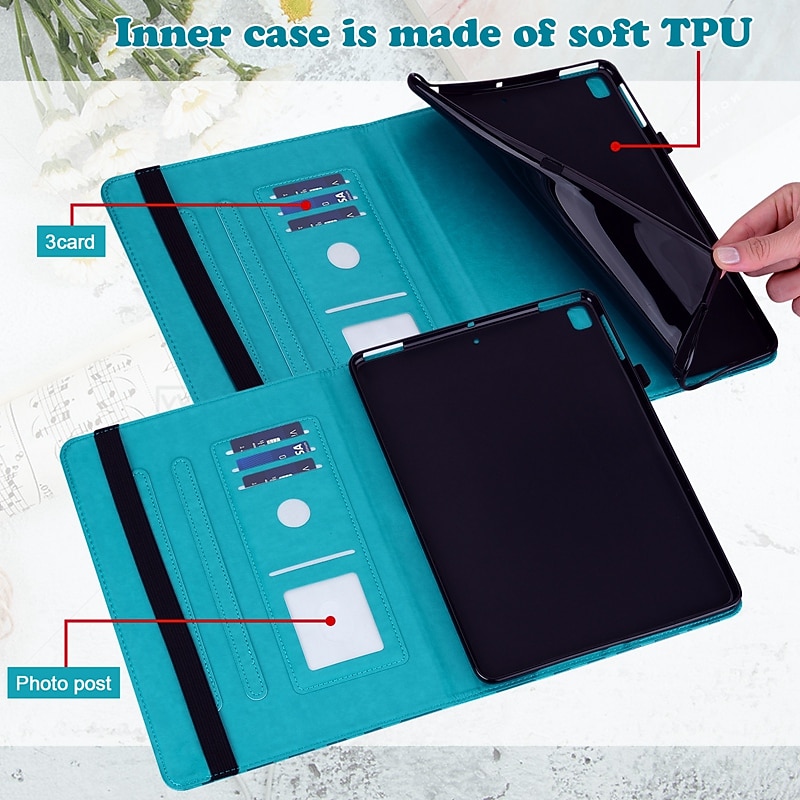 Tablet Case Cover For Samsung Galaxy Tab S8 11'' S7 11'' S6 Lite 10.4" A8 10.5'' A7 10.4'' A 8.0" 2022 2020 2019 with Stand Holder Flip Pencil Holder Flower TPU PU Leather 2025 - $12.99 –P5