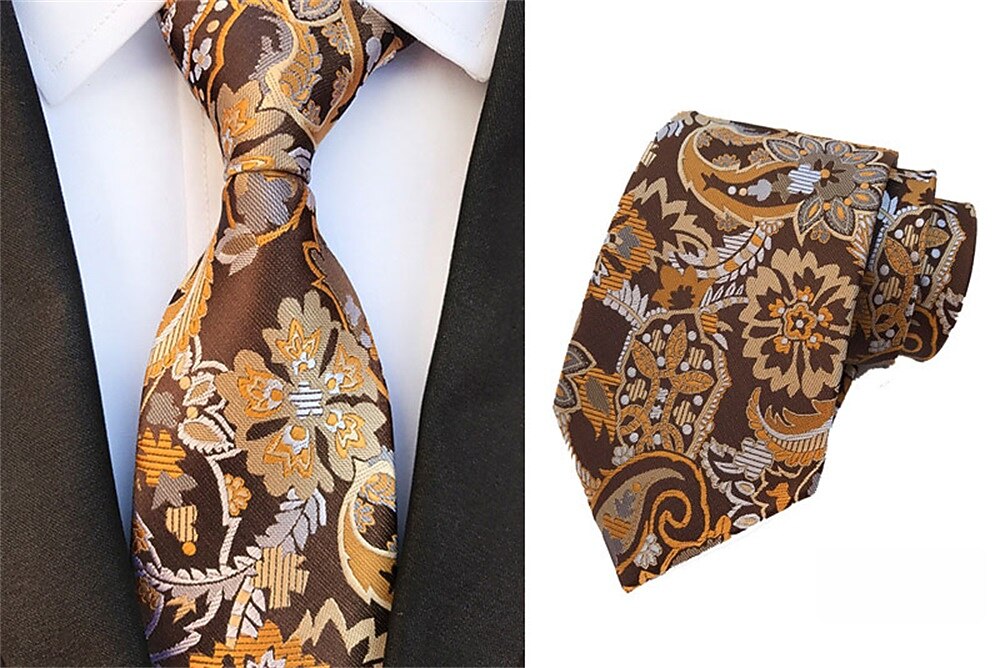 Homme Cravate Cravates Travail Mariage Gentleman Style formel Style moderne Classique Mode Jacquard Formel Entreprise robe ceremonie de 2025 ? $7.99 –P3