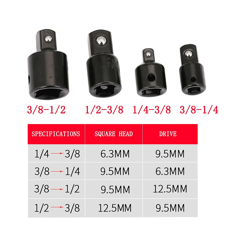 1/4 3/8 1/2  Sleeve Adapter Converter Drive Socket Wrench Adapter Wrench-sleeve Joint Converter Hand Tools 2025 - $10.99 –P7
