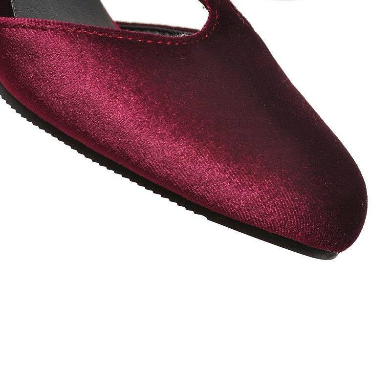 női vintage zöld bársony t-pántos sarok - elegáns blokk sarkú mary jane cipő esti bulikra és hivatalos alkalmakra 2025 - $59.99 –P5