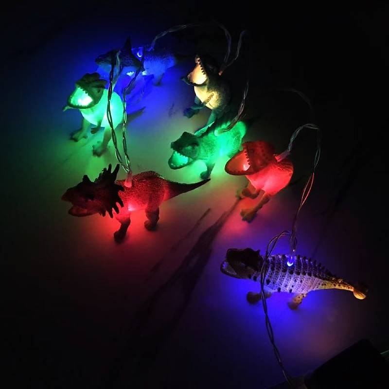 luce stringa principale 5m 20 led luci stringa alimentate a energia solare dinosauro giurassico luci animali bianco caldo rgb bianco natale festa creativa di capodanno decorativo 1 set del 2025 a $31.99 –P5