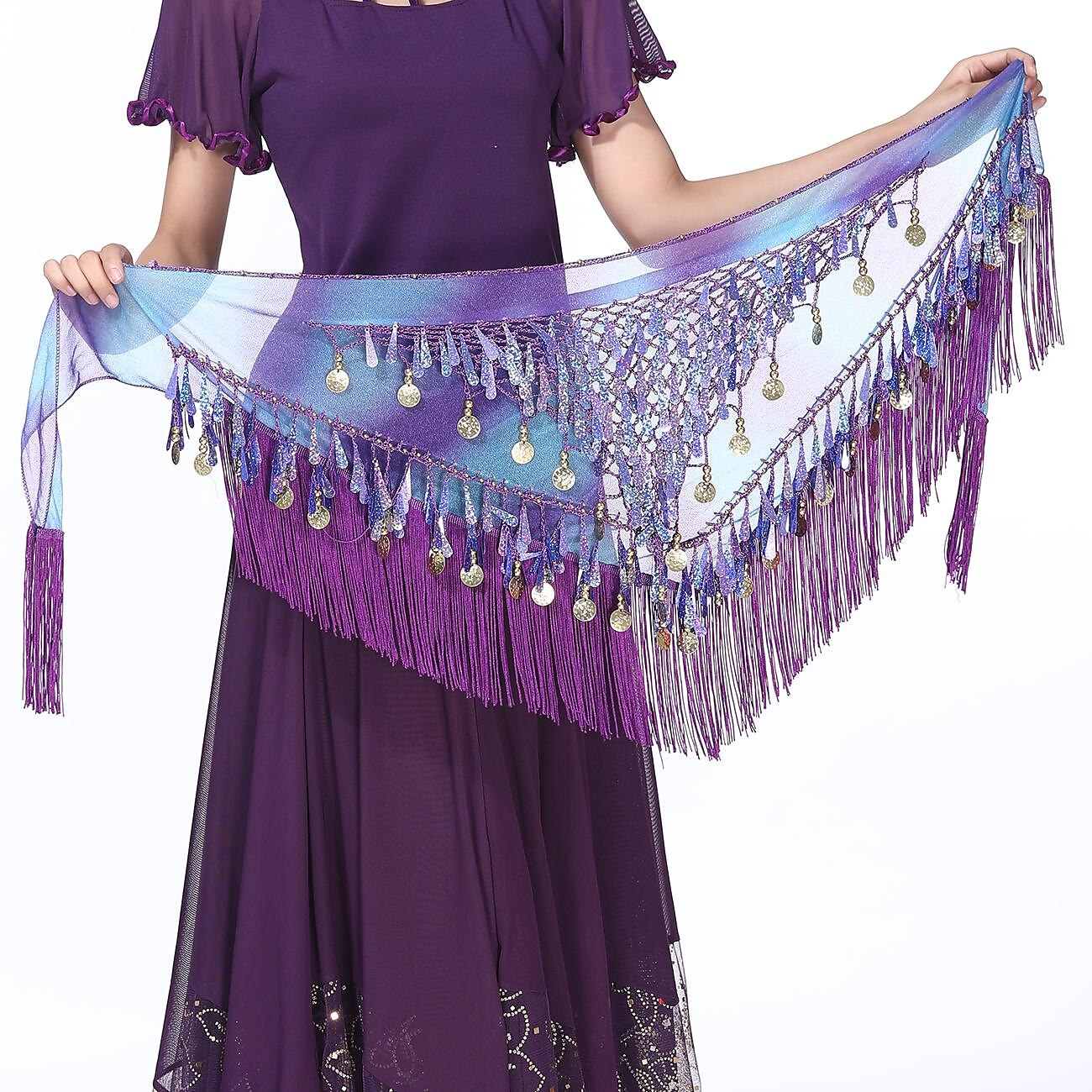 Magedans Dansetilbehør Belte Glimmer Holder Ledning Dusk Dame Trening Ytelse Høy Paljetter Polyester 2025 - $14.99 –P6