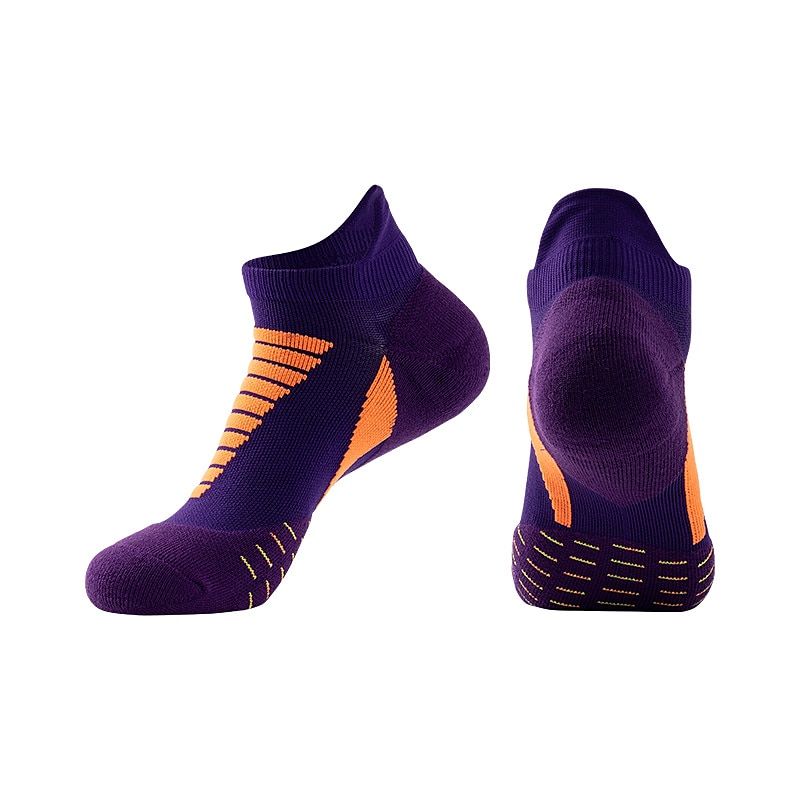 Herr Strumpor Cykelstrumpor Utomhusträning Cykel / Cykelsport Andningsfunktion Mjuk Svettavvisande 5 par Rand Polyester Nylon Violett Svart Vit En Storlek / Elastisk 2025 - $16.49 –P4