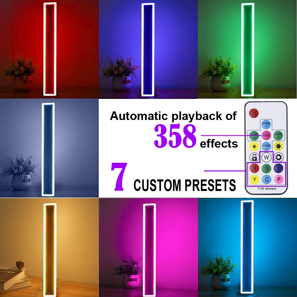 RGB Colorful Dimming Wall Light LED WS2811 IC Wall Lamp with RF Remote Control 15W Acrylic Aluminum Sconce for Living Room Bedroom Hallway Background Decor 2025 - $134.99 –P1