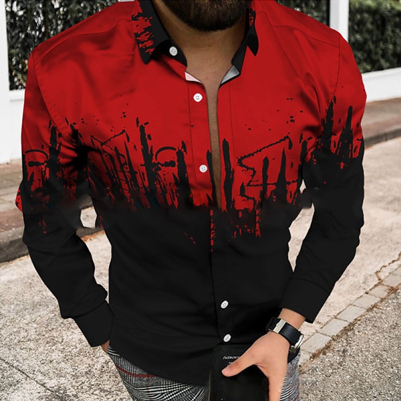Per uomo Geometrica Rendering Camicia Camicia con bottoni Manica corta Di tendenza Originale Informale Informale Giornaliero Spiaggia Primavera estate Collo ripiegabile Bottone giù Nero / Bianco del 2025 a $24.99 –P4